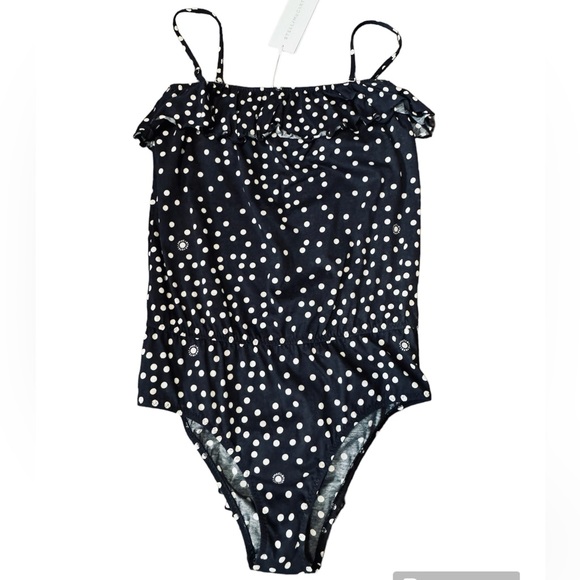 Stella McCartney***Polka Dot 100% Cotton Ruffled One-Piece Swim***Small $489 - Picture 1 of 6